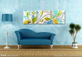 抽象花纹装饰背景无框画