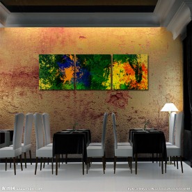 抽象色彩油画风无框画