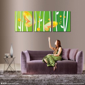 简约淡雅无框画