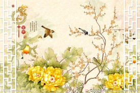 花鸟背景墙