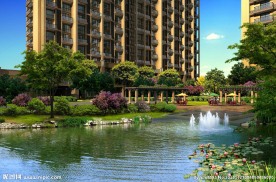 小区景观效果图