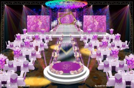 高端粉紫色婚礼