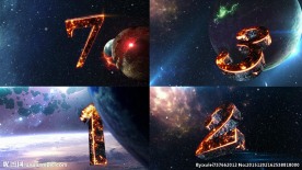 星空大气倒计时视频(有音乐)