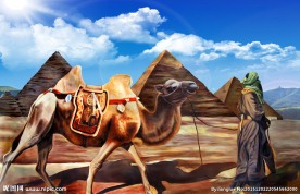 骑骆驼3D画