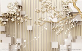 立体背景高清花鸟图