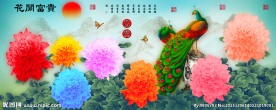 十字绣钻石画花开富贵孔雀牡丹