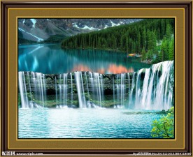 流水生财风景画