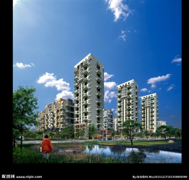 绿色小区效果图