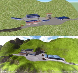 隧道斜井洞口出口入口驻地钢筋场