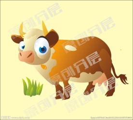 卡通奶牛