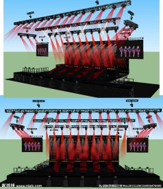 舞台舞美场景草图大师模型