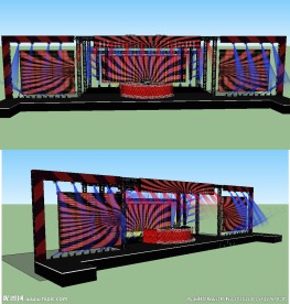 舞台背景设计SU草图大师模型