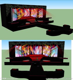 舞台舞美背景SU草图大师模型