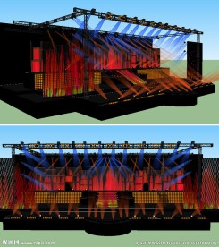 舞台舞美背景SU草图大师模型