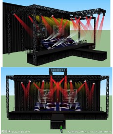 舞台舞美背景SU草图大师模型