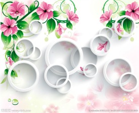 3D梦幻背景墙唯美壁画