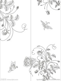 欧式花纹 矢量花纹 移门