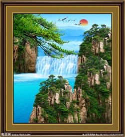 流水生财风景画