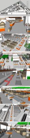 大型超市室内草图大师SU模型