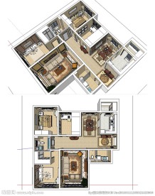 完整欧式样板间室内草图大师SU