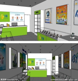 手机室内展厅草图大师SU模型