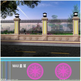 欧式透视围墙(带贴图)