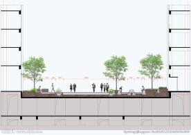 商务楼景观剖面图