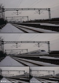 和谐号雪地行驶