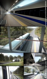 动车高铁高速行驶进出站