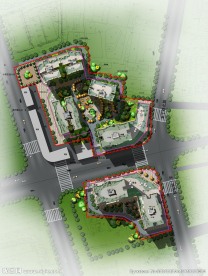 总平面园区规划psd分层素材