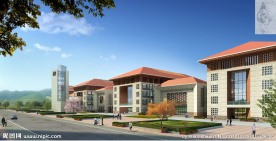 教学楼视角效果图