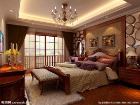古典卧室背景效果图