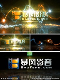炫丽粒子光效LOGO片头AE模