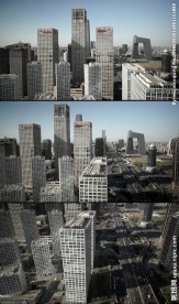 航拍北京央视大楼CCTV大裤衩