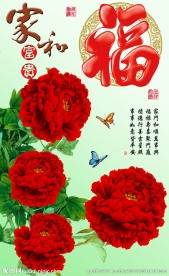 十字绣钻石画家和富贵牡丹