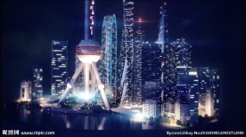 上海东方明珠动画 上海地标动画