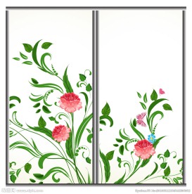花卉移门
