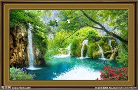 山水风景 流水