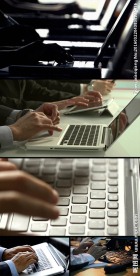 敲键盘打字办公实拍视频素材