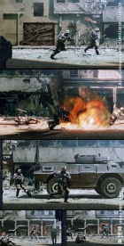 残酷战争场面巷战视频素材