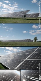 城镇太阳能光伏发电实拍视频素材