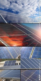 太阳能光伏发电板实拍视频素材