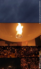 集体放飞许愿灯孔明灯天灯