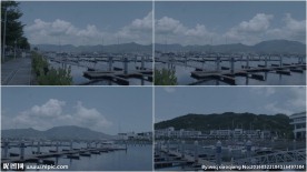 漂亮的游船码头港口视频素材