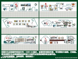 校园文化地方特色走廊墙面设计