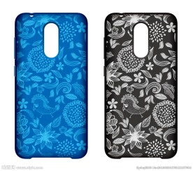 韩国花纹镭雕图案手机壳