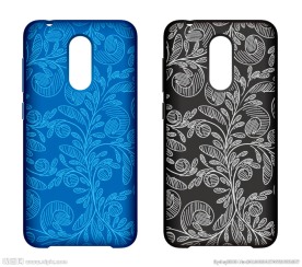 韩国花纹镭雕图案手机壳