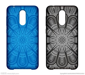 装饰花纹镭雕图案手机壳