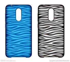 斑马纹镭雕图案手机壳