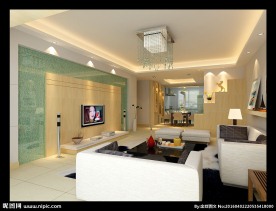 客厅电视背景效果图